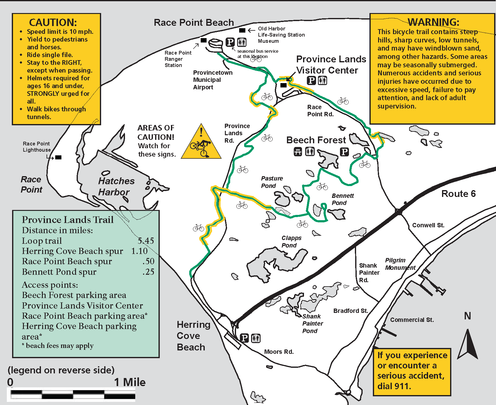 Province Lands bike trail map