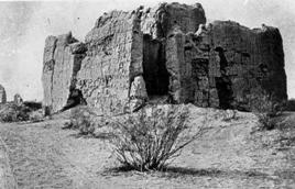The Casa Grande as it appeared in the early 1890's before stabilization work began.