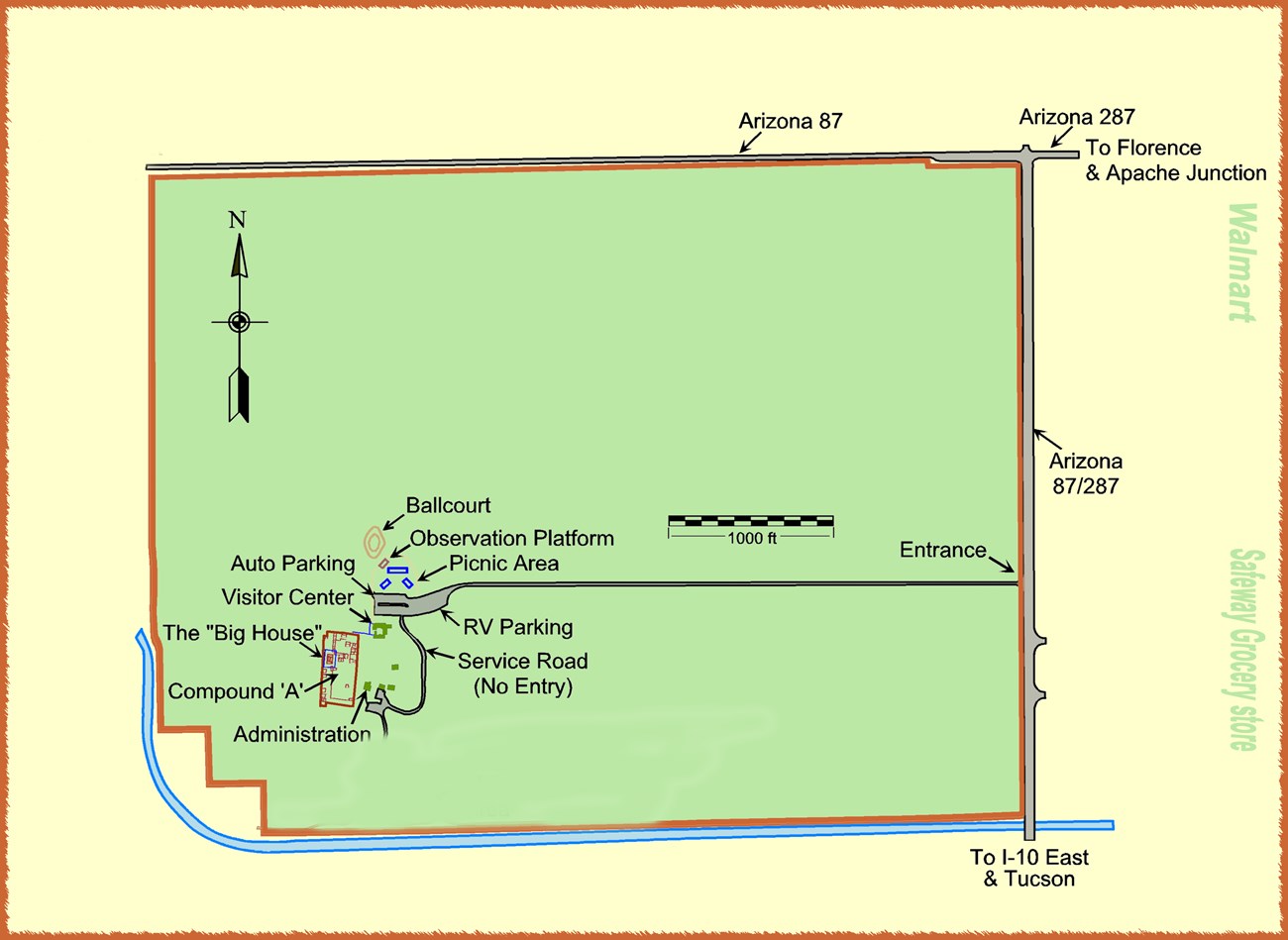 simple map of park road and boundaries