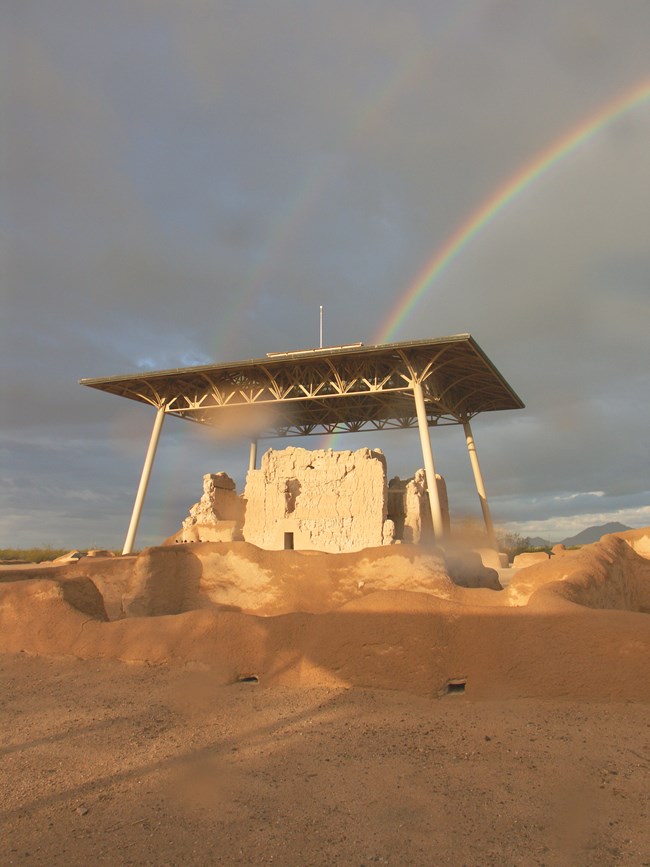 double rainbows over the Casa Grande