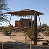 view of the Great House with protective shelter roof