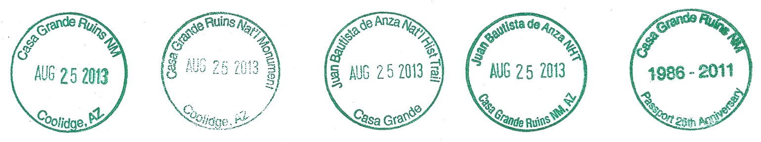 5 ink stamps available at the park