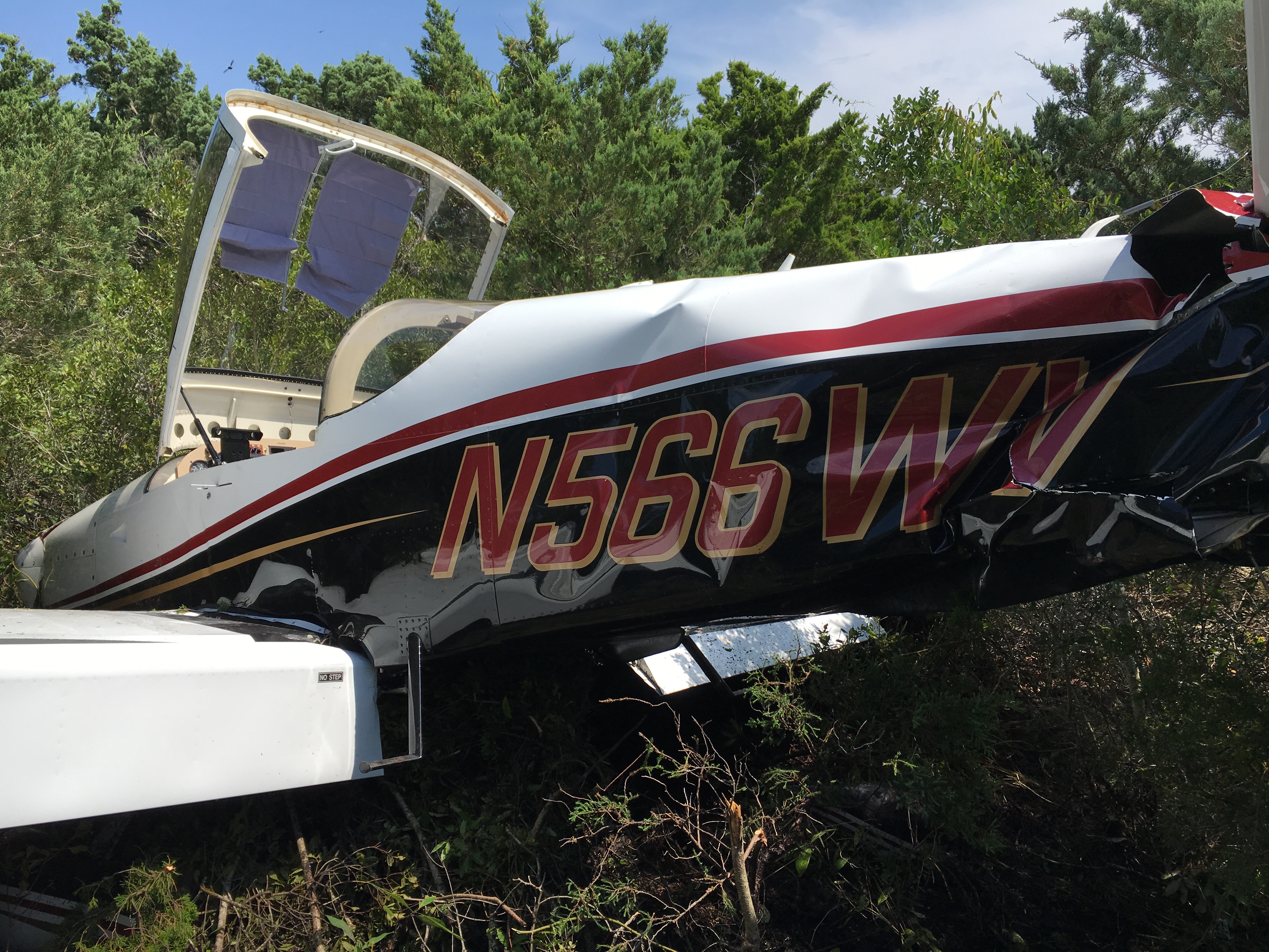 Landing area of plane that crash landed on Ocracoke Island.
