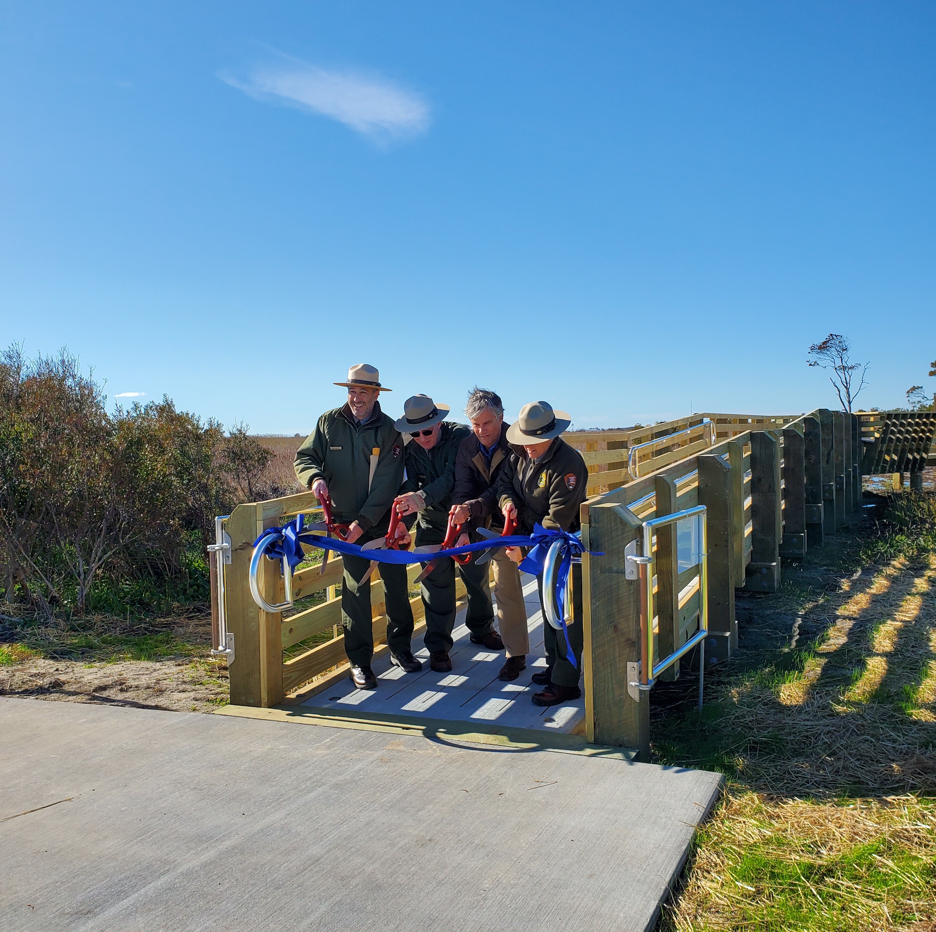 Bodie Island Marsh Blind ribbon cutting event.