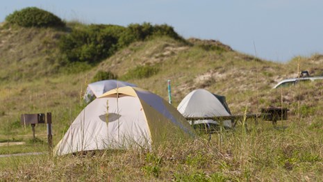Camp sites at Oregon Inlet Campground. Camp sites at Oregon Inlet Campground.