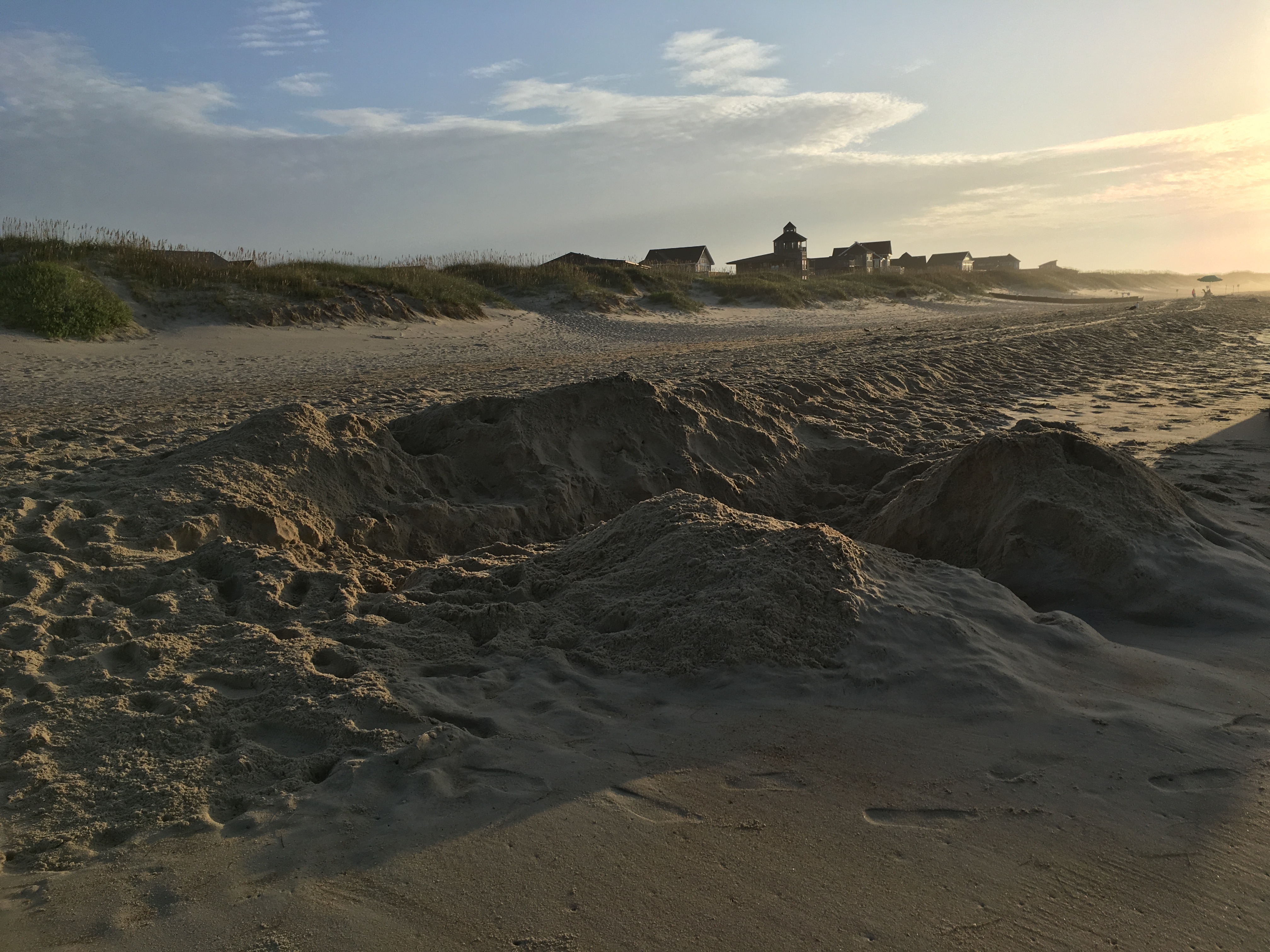 Large hole found in front of the village of Frisco.