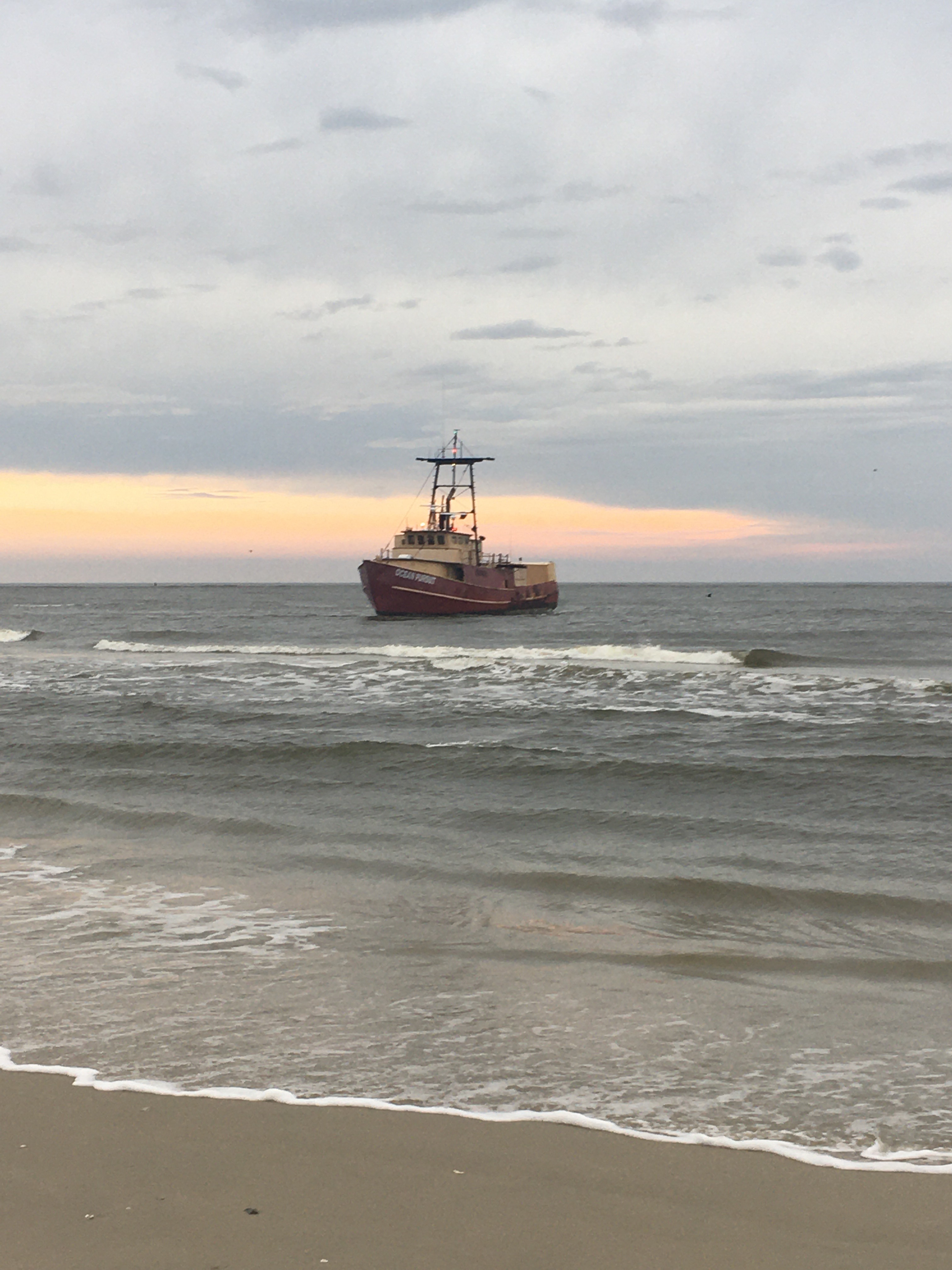 Ocean Pursuit grounded vessel the morning of March 3, 2020. Ocean Pursuit grounded vessel the morning of March 3, 2020.