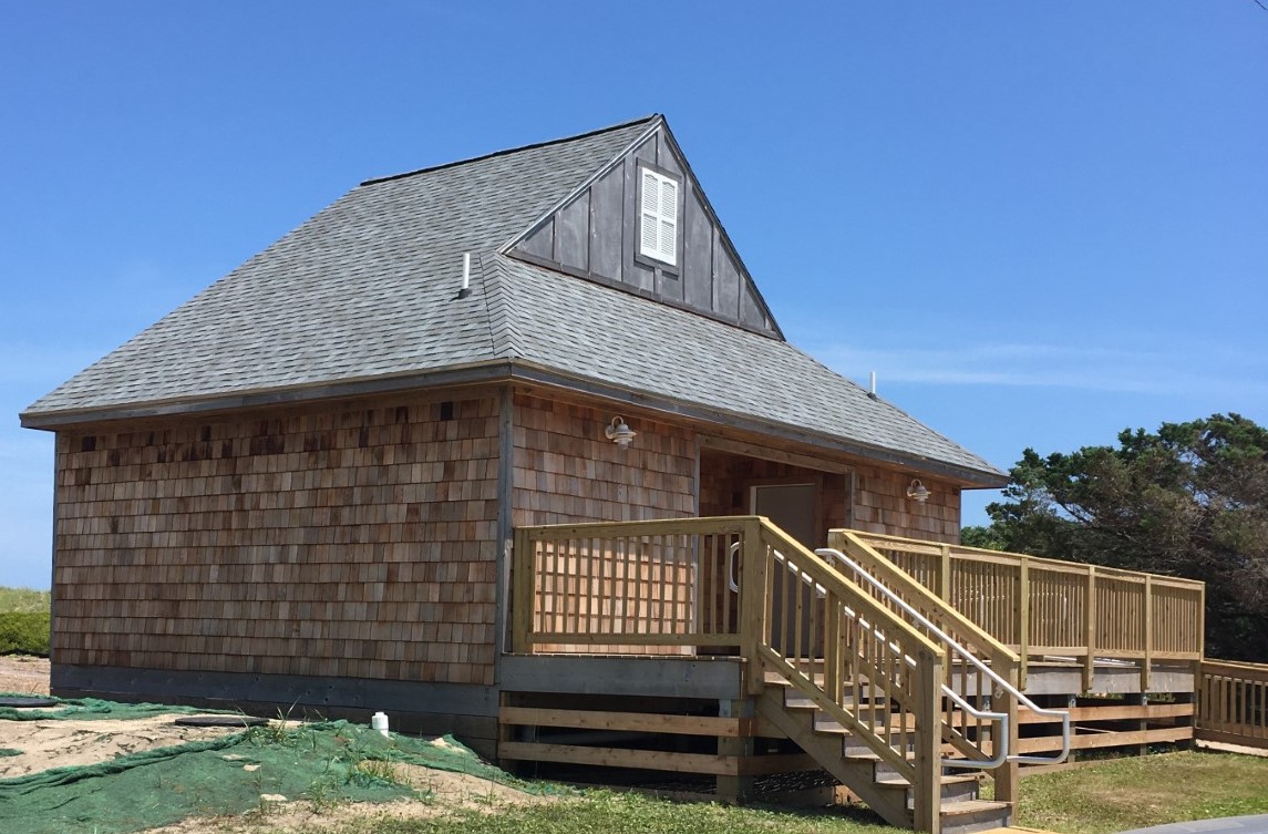 Ocracoke Restroom Facility. View of the new Ocracoke restroom facility.