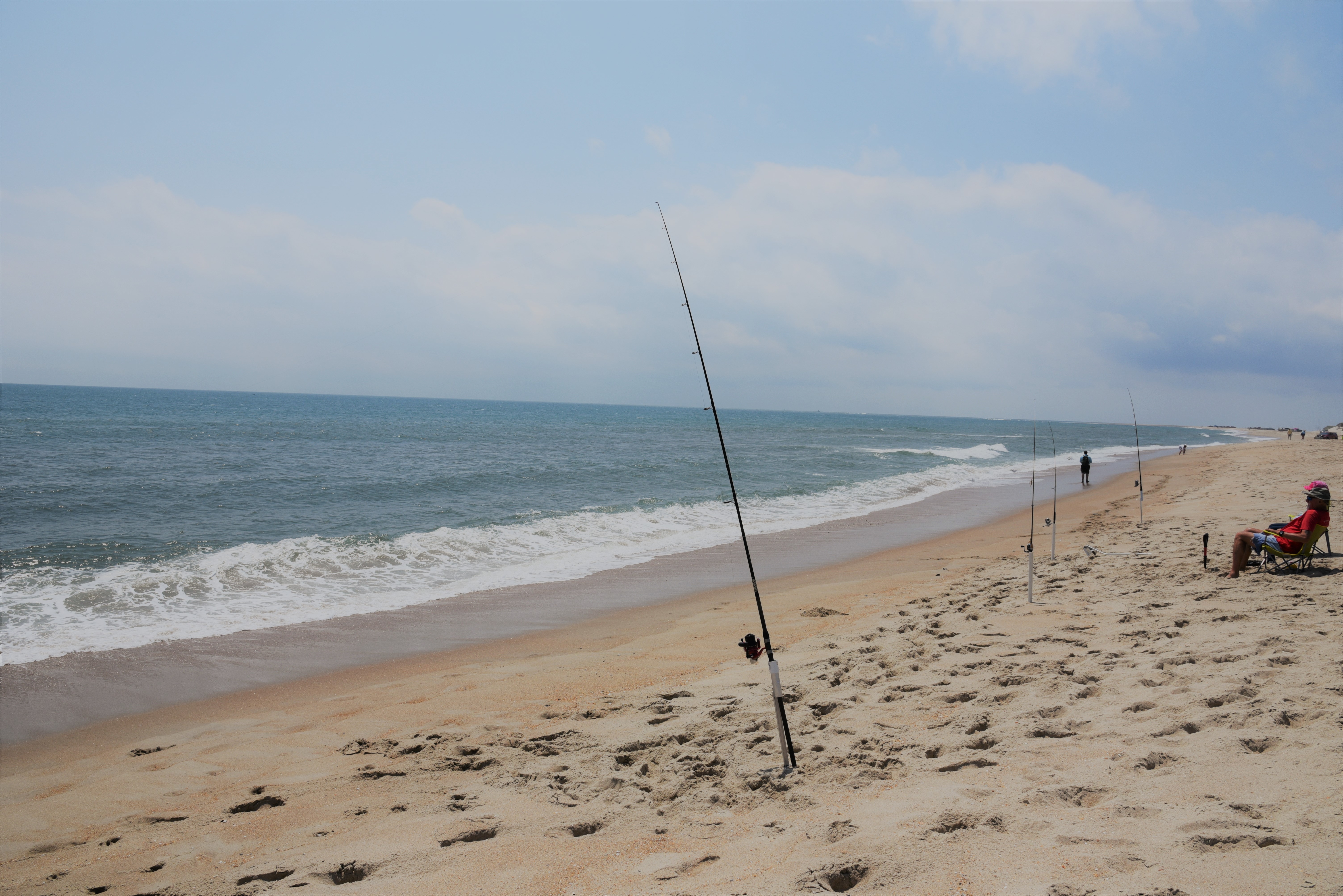 Surf fishing at Ramp 43 in Buxton, NC.