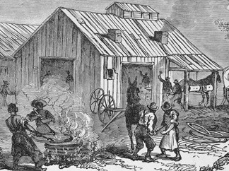 A blacksmith shop in a Freedmen's Colony