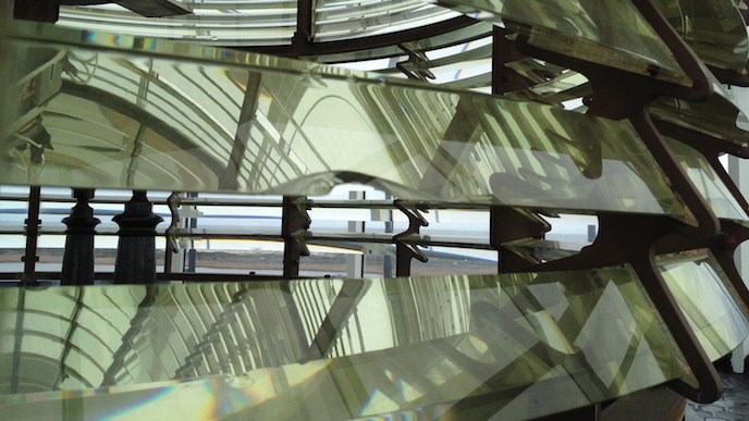 Fresnel lens atop the Bodie Island Lighthouse Fresnel lens atop the Bodie Island Lighthouse