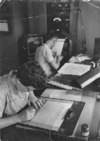 Lucy Stowe plotting data in 1955.