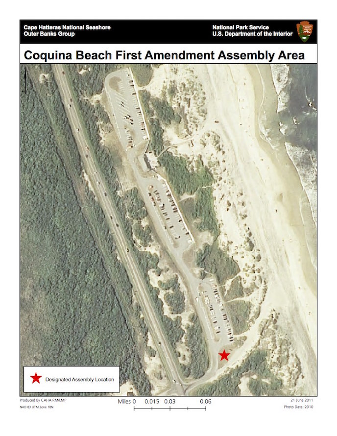 Coquina Beach Day Use Area First Amendment Assembly Area