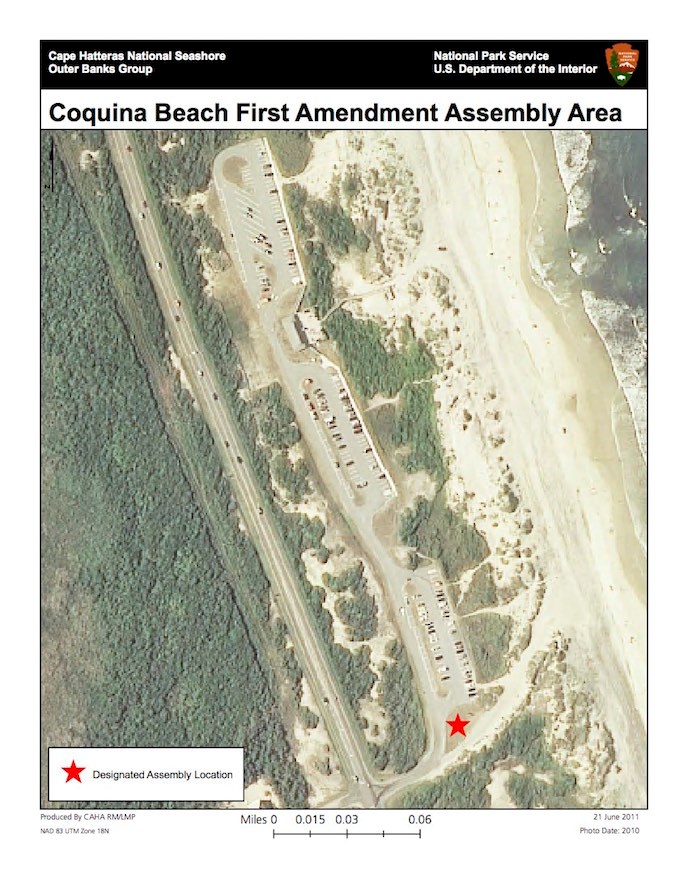Coquina Beach Day Use Area First Amendment Assembly Area