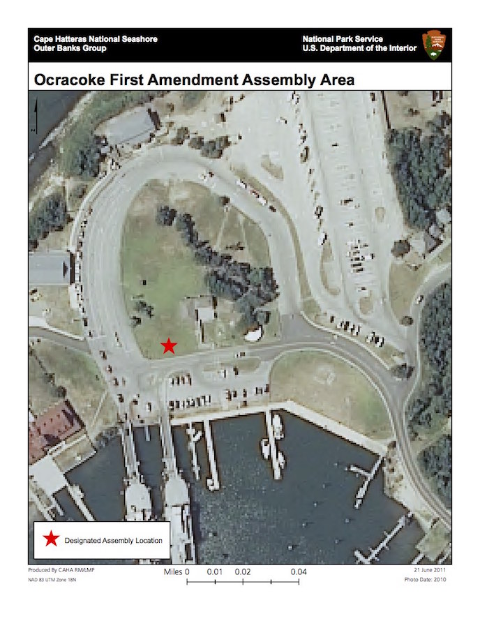 Ocracoke Island Visitor Center First Amendment Assembly Area