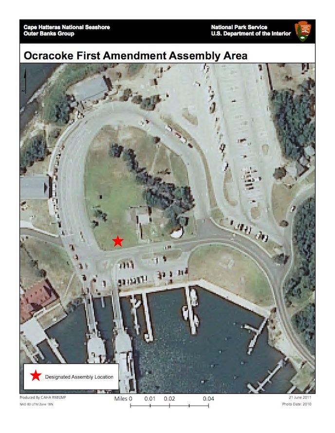 Ocracoke Island Visitor Center First Amendment Assembly Area