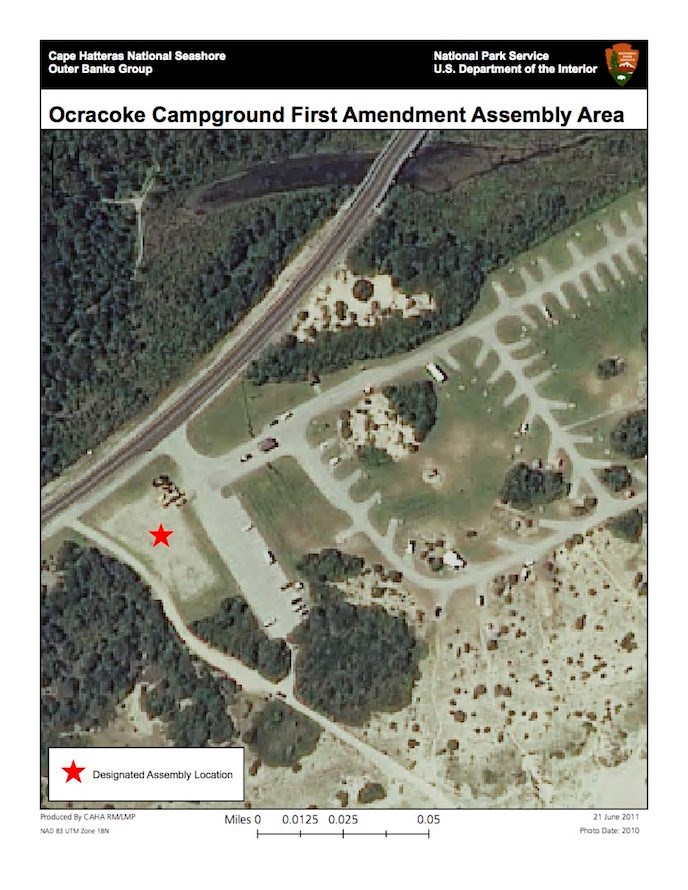 Ocracoke Campground First Amendment Assembly Area