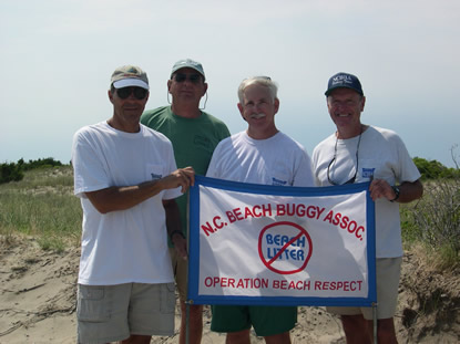 North Carolina Beach Buggy Association members on Operation Beach Respect littler pickup.