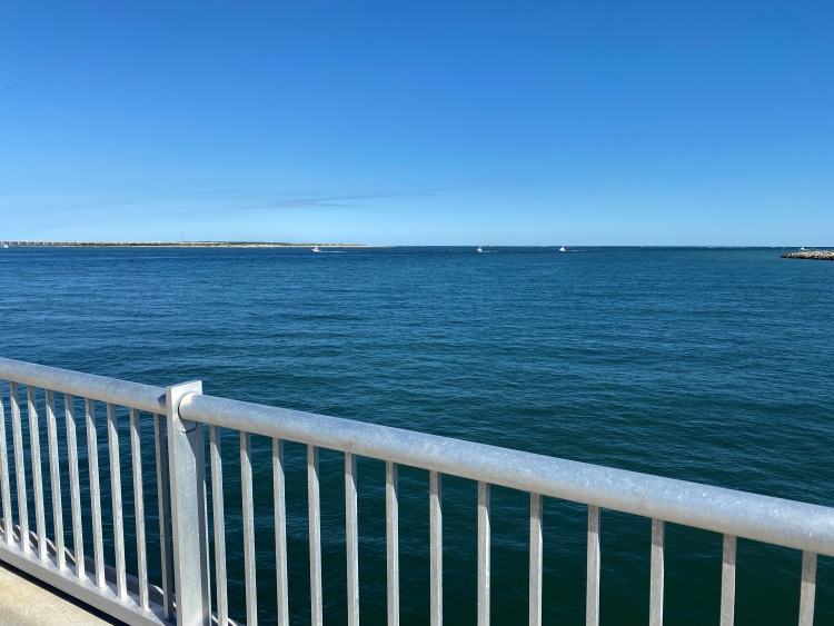 View from the Bonner Bridge Pier. View from the Bonner Bridge Pier.