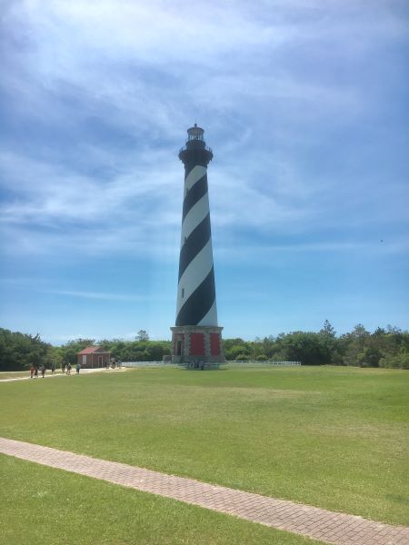 Cape Hatteras Lighthouse on May 1, 2019 Cape Hatteras Lighthouse on a sunny day.