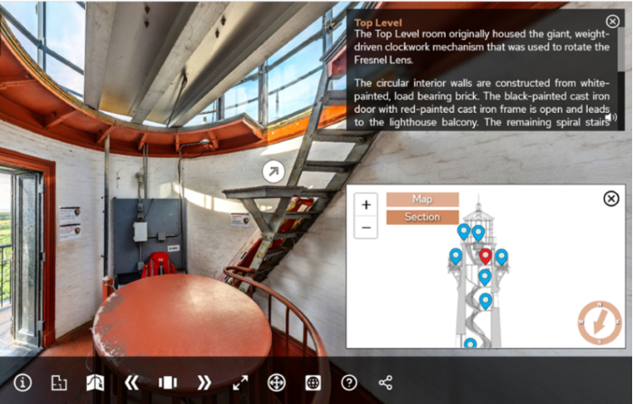 Screenshot from Cape Hatteras Lighthouse virtual tour.