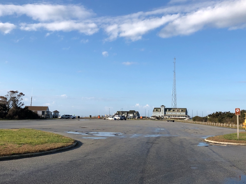 Oregon Inlet boat ramp parking lot. Oregon Inlet boat ramp parking lot.