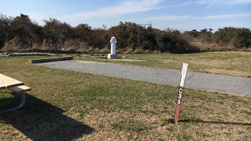 Utility pedestal at Oregon Inlet Campground.