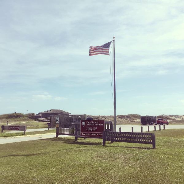 Entrance to Oregon Inlet Campground.