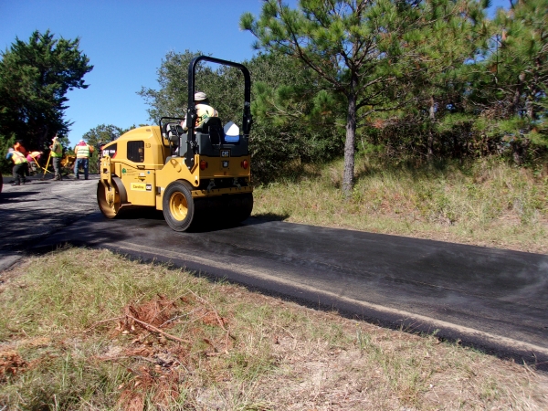 Pavement preservation work at the Frisco Campground.