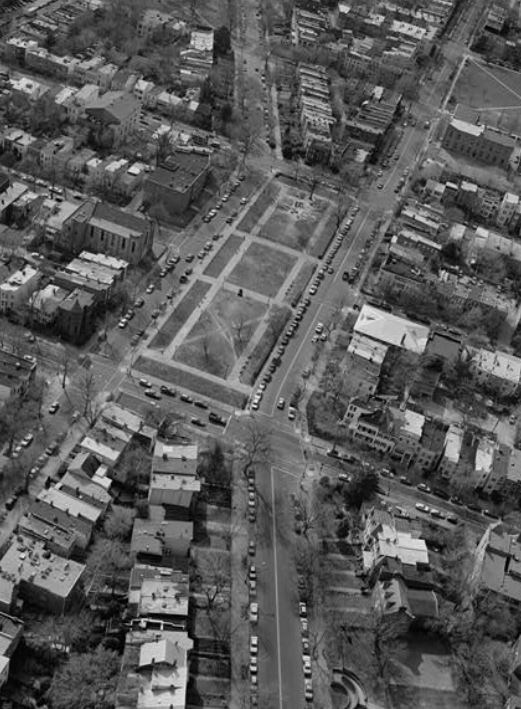 Aerial Black and White Photo of Marion Park