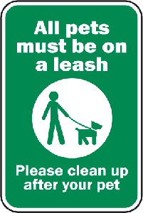 Pets Must Be On Leash