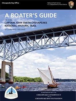 Cover Page of Boaters Guide depicting a replica shallow sailing