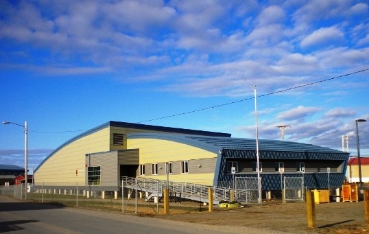Northwest Arctic Heritage Center on a blue sky day in fall time