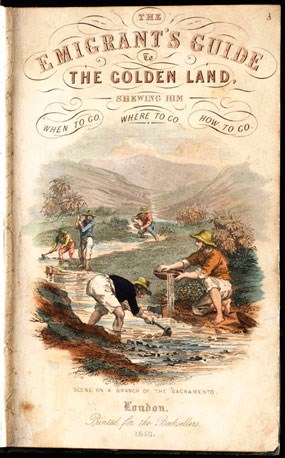 Photo image of an 1850 Emigrant's Guide.