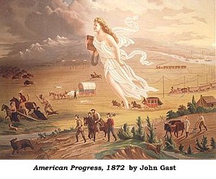 1872 Painting by John Gast of American Progress.