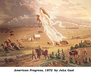 1872 Painting by John Gast of American Progress. 1872 Painting by John Gast of American Progress.