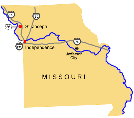 Missouri Auto Tour Route map.