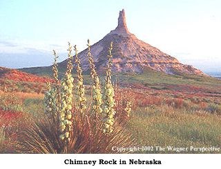 Chimney Rock National Historic Site in Nebraska.