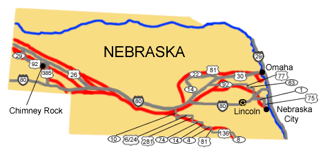 Chimney Rock Nebraska Map Chimney Rock National Historic Site - California National Historic Trail  (U.s. National Park Service)