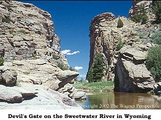 Devil's Gate on the Sweetwater River in Wyoming.