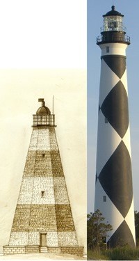 Two Cape Lookout Lighthouses