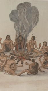 Indians Round a Fire_John White