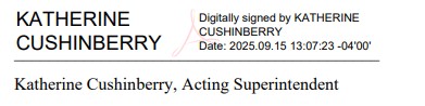 Katherine Cushinberry's digital signature