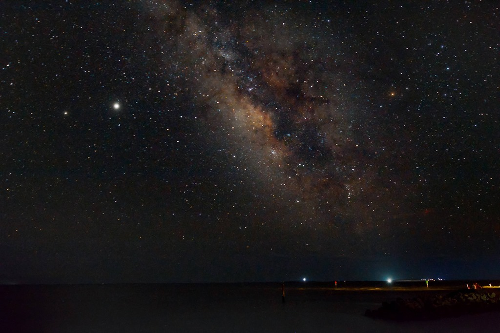 Milky Way over Core Sound from Shell Point