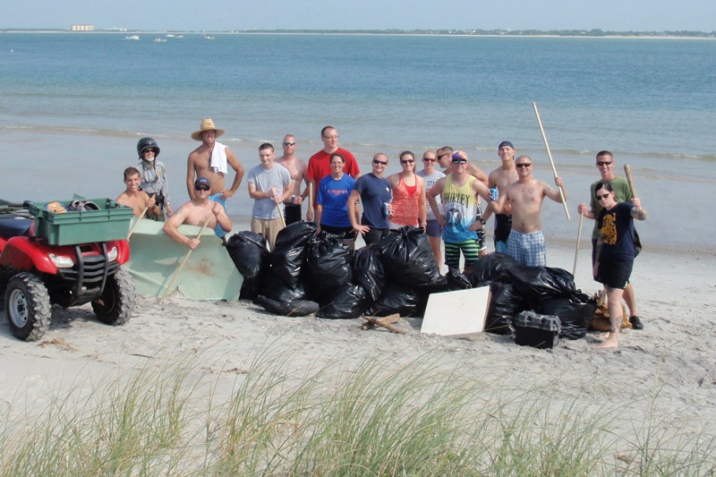 Coast Guard Trash Cleanup on Shackleford