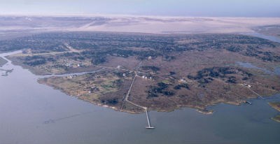 aerial view of Portsmouth Village.