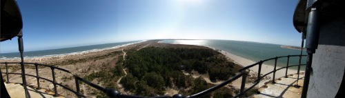 View of the cape from the lighthouse gallery.