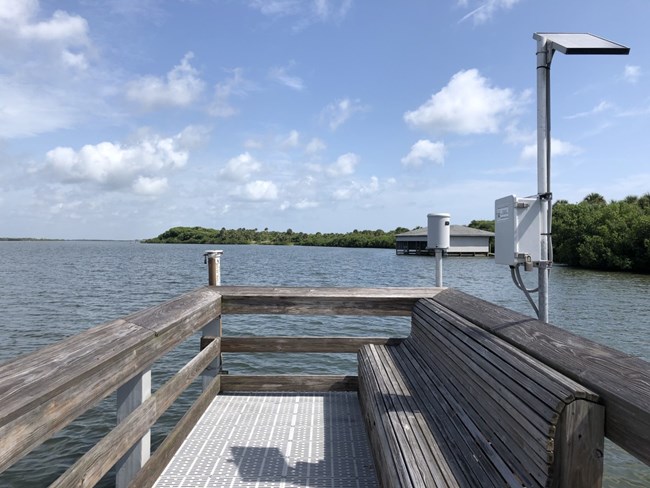Dock on Mosquito Lagoon.
