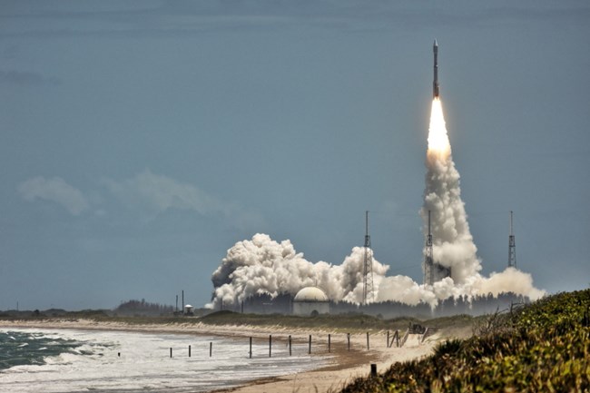 Rocket launch from Playalinda parking area number one.