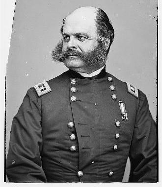 Major General Ambrose E. Burnside in US Army uniform during the Civil War.